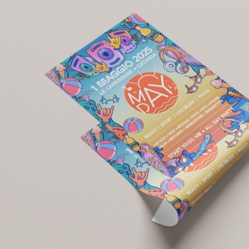 Illustrazione design, may day, push adv