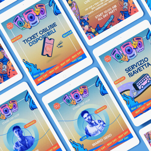 Illustrazione design, may day, push adv
